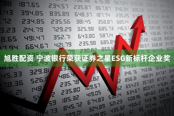 旭胜配资 宁波银行荣获证券之星ESG新标杆企业奖