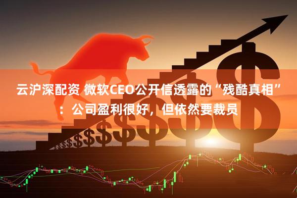 云沪深配资 微软CEO公开信透露的“残酷真相”：公司盈利很好，但依然要裁员
