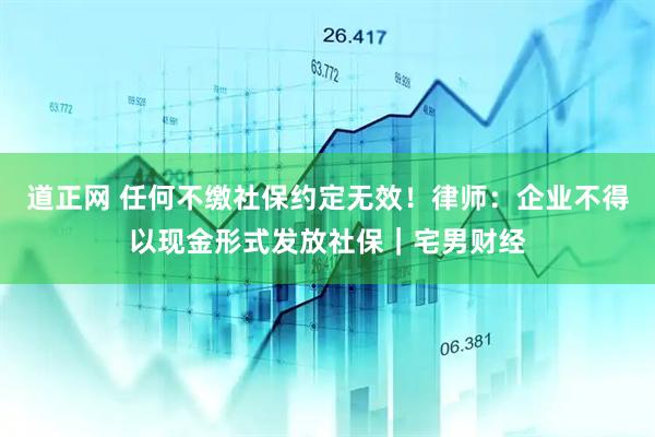 道正网 任何不缴社保约定无效！律师：企业不得以现金形式发放社保｜宅男财经