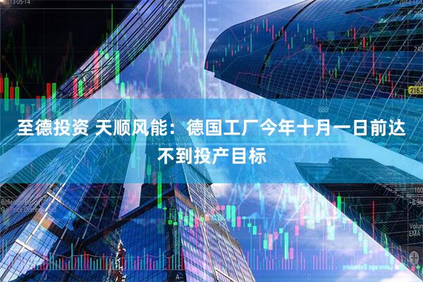 至德投资 天顺风能：德国工厂今年十月一日前达不到投产目标