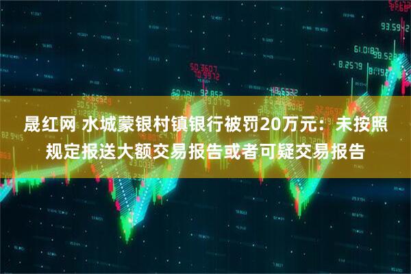 晟红网 水城蒙银村镇银行被罚20万元：未按照规定报送大额交易报告或者可疑交易报告