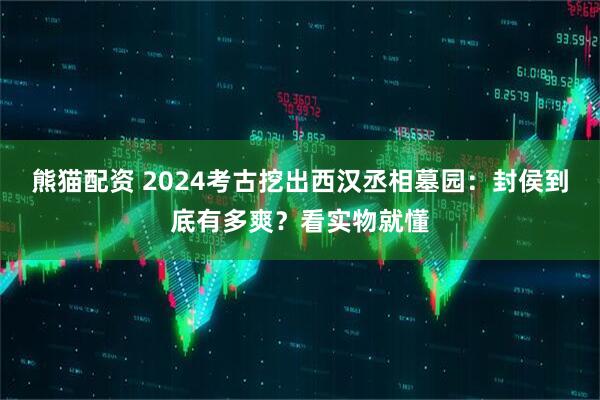 熊猫配资 2024考古挖出西汉丞相墓园：封侯到底有多爽？看实物就懂